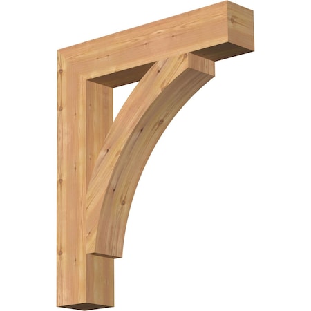 Ekena Millwork Thorton Block Smooth Bracket, Western Red Cedar, 5 1/2"W x 30"D x 36"H BKT06X30X36THR05SWR